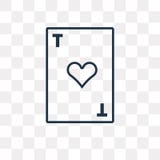 Poker vector icon isolated on transparent background, linear Pok royalty free illustration Poker vector icon isolated on transparent background, linear Pok royalty free illustration