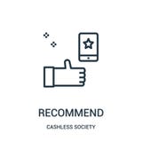 poleca ikona wektor od cashless społeczeństwo kolekcji Cienka linia poleca kontur ikony wektoru ilustrację ilustracji poleca ikona wektor od cashless społeczeństwo kolekcji Cienka linia poleca kontur ikony wektoru ilustrację ilustracji