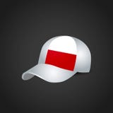 Polen-Flagge auf Kappe vektor abbildung Polen-Flagge auf Kappe vektor abbildung