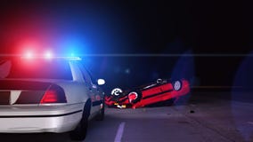 Police Car at Scene of Accident - 3D Animation