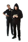 Police: Female Officer Surprises Criminal With Handful Of Cash Royalty Free Stock Photo Police: Female Officer Surprises Criminal With Handful Of Cash Royalty Free Stock Photo