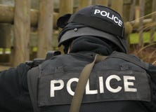 POLICE officer logo on SWAT uniform