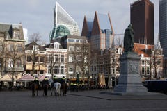 Police on square in The Hague Royalty Free Stock Photography Police on square in The Hague Royalty Free Stock Photography