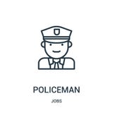 polissymbolsvektor från jobbsamling Tunn linje illustration för vektor för polisöversiktssymbol Linj?rt symbol royaltyfri illustrationer polissymbolsvektor från jobbsamling Tunn linje illustration för vektor för polisöversiktssymbol Linj?rt symbol royaltyfri illustrationer