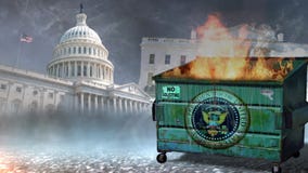Political Dumpster Fire Background 4K