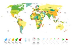 Political world map stock illustration Political world map stock illustration