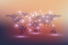 Polityczna Światowa mapa z globalnym technologia networking pojęciem Cyfrowych dane unaocznienie Wykłada plexus Duży Dane Polityczna Światowa mapa z globalnym technologia networking pojęciem Cyfrowych dane unaocznienie Wykłada plexus Duży Dane