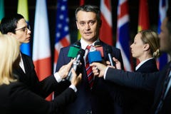 Polityczny wywiad zdjęcia royalty free Polityczny wywiad zdjęcia royalty free