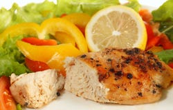 Pollo frito de la pimienta del limón imagen de archivo libre de regalías Pollo frito de la pimienta del limón imagen de archivo libre de regalías