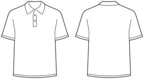 Polo shirt - front and back view isolated