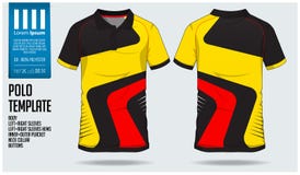 Polo t sporta projekta koszulowy szablon dla piłki nożnej bydła, futbolowego zestawu lub sporta klubu, Bawi się mundur w frontowy ilustracji Polo t sporta projekta koszulowy szablon dla piłki nożnej bydła, futbolowego zestawu lub sporta klubu, Bawi się mundur w frontowy ilustracji