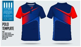 Polo t sporta projekta koszulowy szablon dla piłki nożnej bydła, futbolowego zestawu lub sporta klubu, Bawi się mundur w frontowy royalty ilustracja Polo t sporta projekta koszulowy szablon dla piłki nożnej bydła, futbolowego zestawu lub sporta klubu, Bawi się mundur w frontowy royalty ilustracja