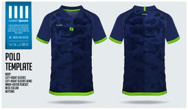 Polo t sporta projekta koszulowy szablon dla piłki nożnej bydła, futbolowego zestawu lub sporta klubu, Bawi się mundur w frontowy ilustracji Polo t sporta projekta koszulowy szablon dla piłki nożnej bydła, futbolowego zestawu lub sporta klubu, Bawi się mundur w frontowy ilustracji