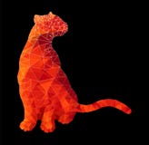 Poly animal cat sitting in red rubypolygonal abstract vector illustration royalty free illustration Poly animal cat sitting in red rubypolygonal abstract vector illustration royalty free illustration