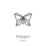 polygon icon vector from tattoo collection. Thin line polygon outline icon vector illustration. Outline, thin line polygon icon stock illustration polygon icon vector from tattoo collection. Thin line polygon outline icon vector illustration. Outline, thin line polygon icon stock illustration