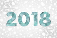 2018 polygonal vector symbol. Happy New Year abstract triangle illustration. stock illustration 2018 polygonal vector symbol. Happy New Year abstract triangle illustration. stock illustration
