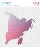 Polygonal χάρτης Panay, νησί ύφους μωσαϊκών διανυσματική απεικόνιση Polygonal χάρτης Panay, νησί ύφους μωσαϊκών διανυσματική απεικόνιση