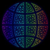 Polygonales Netz-Spektrum Mesh Vector Globe stock abbildung Polygonales Netz-Spektrum Mesh Vector Globe stock abbildung