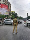 Polícia em Ahmedabad imagens de stock royalty free Polícia em Ahmedabad imagens de stock royalty free