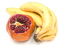 pomegranate пука бананов стоковое фото pomegranate пука бананов стоковое фото