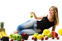 Pomme Verte Sur Le Gratte Cul De Womanâs Image Stock Image Du Womanâs Verte 12183715