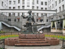 Pomnikowy Munchausen, Petersburg, Rosja Zdjęcia Stock Pomnikowy Munchausen, Petersburg, Rosja Zdjęcia Stock