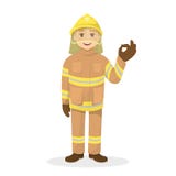 Pompier bien d'isolement illustration stock Pompier bien d'isolement illustration stock