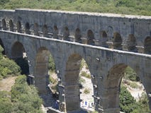 Pont du Gard, Frankrijk Stock Fotografie Pont du Gard, Frankrijk Stock Fotografie