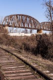 Pont en chemin de fer du Caire - la rivière Ohio, Kentucky et le Caire, l'Illinois photos libres de droits Pont en chemin de fer du Caire - la rivière Ohio, Kentucky et le Caire, l'Illinois photos libres de droits
