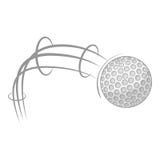 Pontapé do ícone da bola de golfe, estilo dos desenhos animados ilustração royalty free Pontapé do ícone da bola de golfe, estilo dos desenhos animados ilustração royalty free