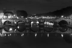 Ponte Sant Angelo, bridge in Rome. Italy. Black White Royalty Free Stock Image Ponte Sant Angelo, bridge in Rome. Italy. Black White Royalty Free Stock Image
