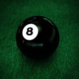 Pool Ball Number Eight Stock Image