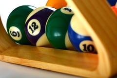 Pool Balls And Triangle Royalty Free Stock Photo