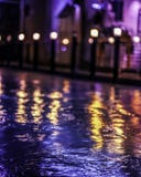 A pool at the night blur scene stock images A pool at the night blur scene stock images