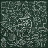 Pool Party Friends Traditional Doodle Icons Sketch Hand Made Design Vector vector illustration Pool Party Friends Traditional Doodle Icons Sketch Hand Made Design Vector vector illustration