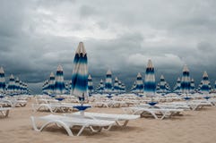 Poor weather for beach relax stock image Poor weather for beach relax stock image