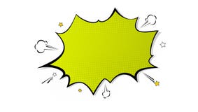 Pop Art Splash Background, Explosion In Comics Book Style, Blank Layout Template With Halftone Dots, Cloud And Beams Royalty Free Stock Photos