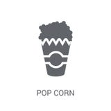 Pop corn icon. Trendy Pop corn logo concept on white background stock illustration Pop corn icon. Trendy Pop corn logo concept on white background stock illustration