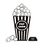 Popcorn And Admit One Cinema Ticket Stock Photos