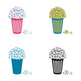 Popcorn Icons Stock Image