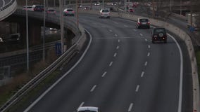 Popołudniowy scena ruch drogowy wejście Barcelona (czas rzeczywisty) zbiory Popołudniowy scena ruch drogowy wejście Barcelona (czas rzeczywisty) zbiory