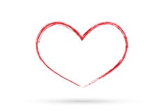 Popul?r hj?rta som drar symbol f?r f?r?lskelsevalentintecken, isolerade royaltyfri illustrationer Popul?r hj?rta som drar symbol f?r f?r?lskelsevalentintecken, isolerade royaltyfri illustrationer