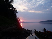 Por do sol de Amazon imagens de stock Por do sol de Amazon imagens de stock