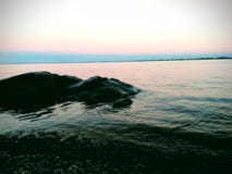 Por do sol de Duluth fotografia de stock royalty free Por do sol de Duluth fotografia de stock royalty free