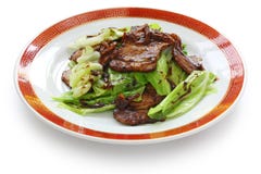 Porc deux fois cuit, nourriture chinoise Image stock Porc deux fois cuit, nourriture chinoise Image stock