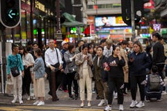 Porcelaine de Hong Kong - march16,2019 : grand nombre d'attraction touristique au secteur un de tsui de sha de tsim de la plupart images stock Porcelaine de Hong Kong - march16,2019 : grand nombre d'attraction touristique au secteur un de tsui de sha de tsim de la plupart images stock