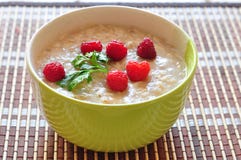 Porridge Of Oat-flakes With Berries Royalty Free Stock Images