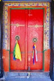 Porta del monastero in Leh, Ladakh immagini stock Porta del monastero in Leh, Ladakh immagini stock