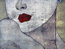 portait γυναίκα woodprint Απεικόνιση αποθεμάτων portait γυναίκα woodprint Απεικόνιση αποθεμάτων