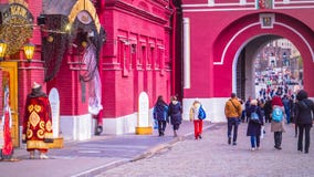 Porte zéro de kilomètre à Moscou à la place rouge photographie stock libre de droits Porte zéro de kilomètre à Moscou à la place rouge photographie stock libre de droits